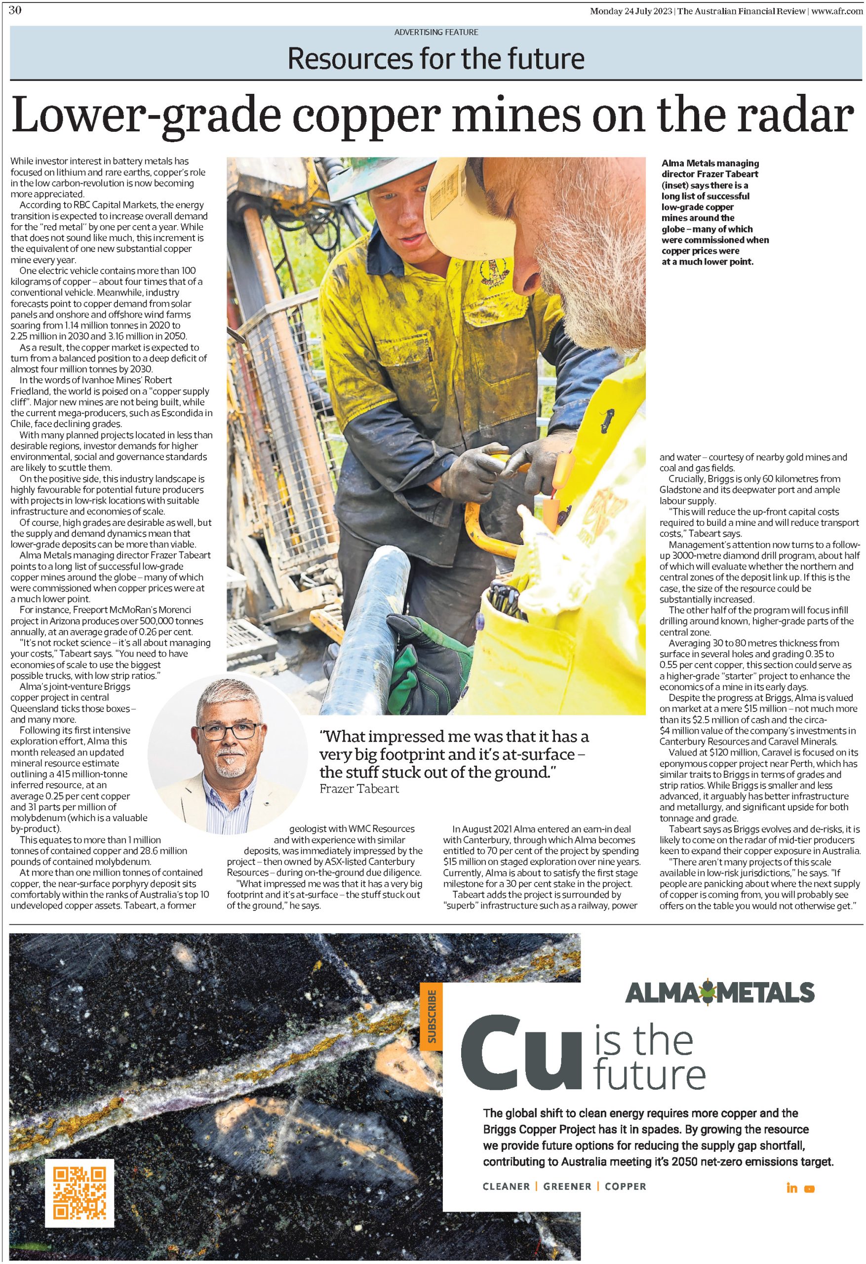 Alma Metals ALM The Australian Financial Review Copper Mines